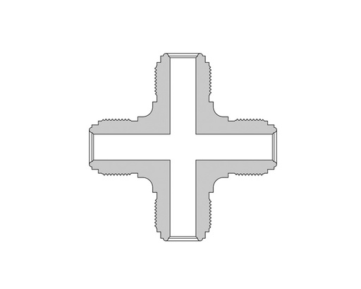 [SS-C-FR12] 316 SS, FITOK FR Series Metal Gasket Face Seal Fitting, FR Body Union Cross, 3/4" FR